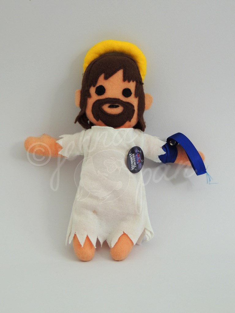 eddytor jesus goodies enfant aventure jenna pan poupée artiste fabrication artisanale ooak tissus couture modèle unique feutrine laine rigolo 