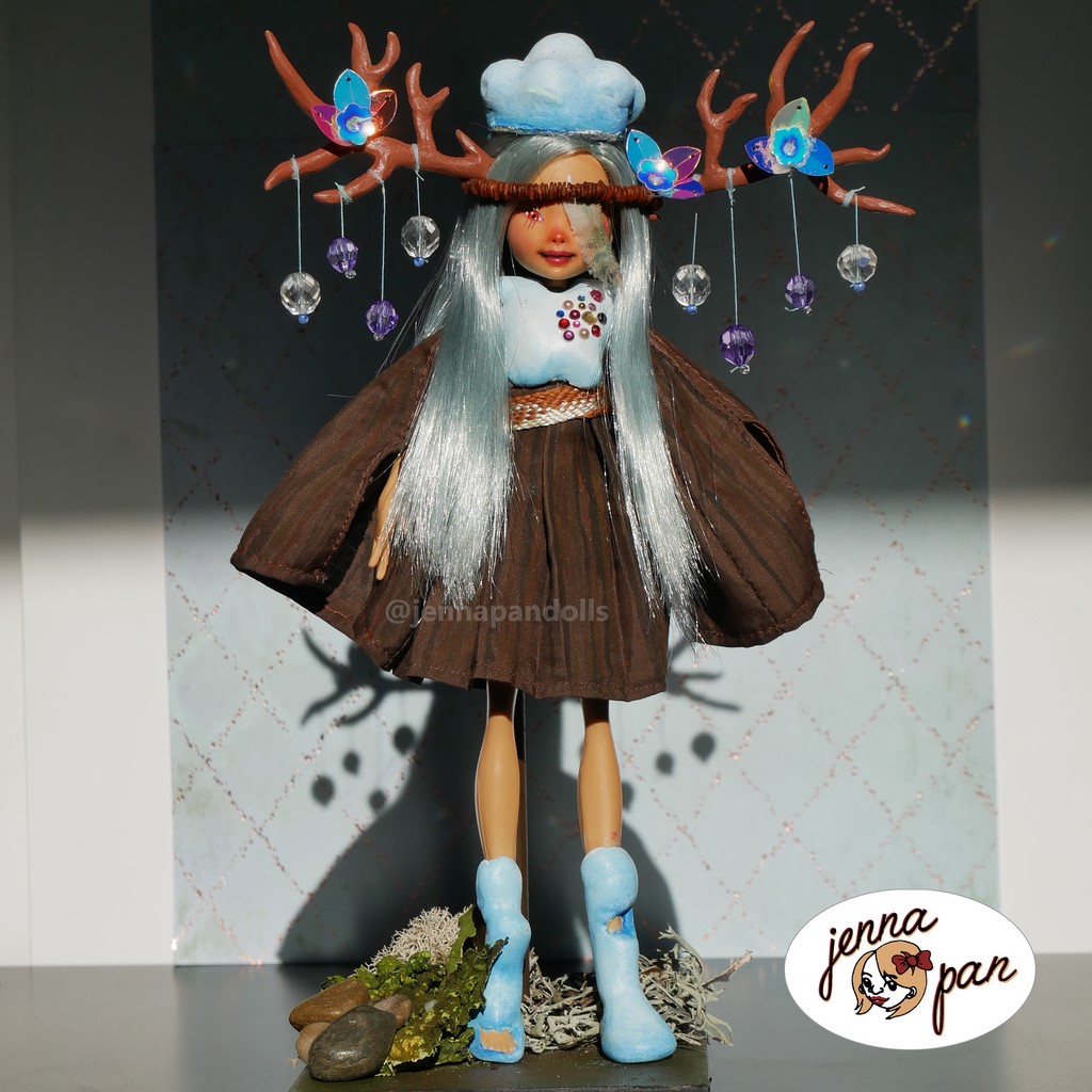 jenna pan dolls poupee doll custom dollstagram art doll poupee d'art ooak winx club winxclub flora bloom rerooting fait main handmade ooak made in quebec fait au quebec canada hiver winter