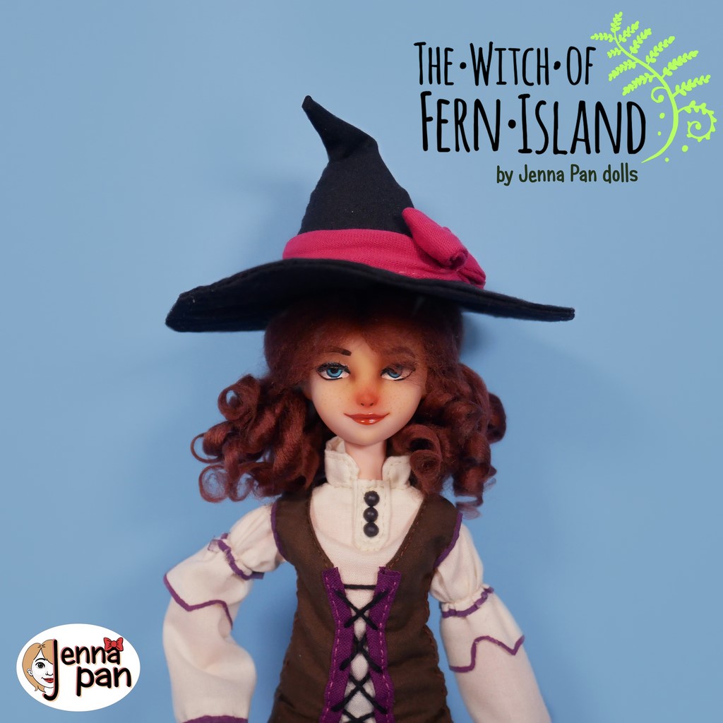 jenna pan dolls poupée fait main handmade doll custom scotland isla barbie mga horse cheval ooak modèle unique fait main montreal ville marie quebec canada the witch of fern island jeux video video game witch sorcière fanart art