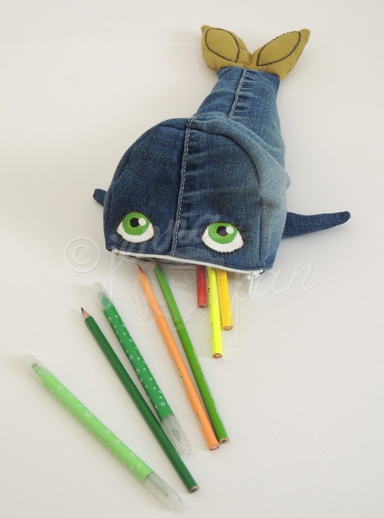 Trousse baleine verte Jenna Pan