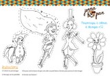 coloriage colour in cut out characters jenna pan n 2 personnages magiques poupée whimsical doll découper colorier