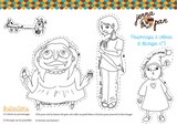 coloriage colour in cut out characters jenna pan n  personnages magiques poupée whimsical doll découper colorier 3