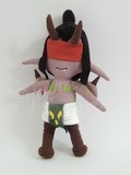 Illidan stormrage hurlorage blizzard chibi goodies enfant aventure jenna pan poupée artiste fabrication artisanale ooak tissus couture modèle unique feutrine laine rigolo 